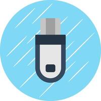 Flash Drive Flat Circle Icon Design vector