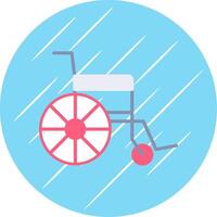 Wheelchair Flat Circle Icon Design vector