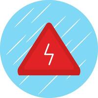 Danger Flat Circle Icon Design vector