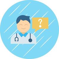 Health Question Flat Circle Icon Design vector