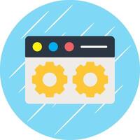 Setting Site Flat Circle Icon Design vector