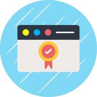 Quality Site Flat Circle Icon Design vector