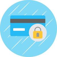 Secure Payment Flat Circle Icon Design vector