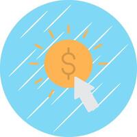 Pay Per Click Flat Circle Icon Design vector