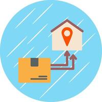 Direct Delivery Flat Circle Icon Design vector