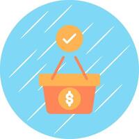 Order Confirmation Flat Circle Icon Design vector
