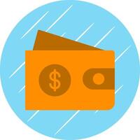 E Wallet Flat Circle Icon Design vector