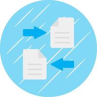 File Sharing Flat Circle Icon Design vector