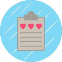 Wish List Flat Circle Icon Design vector