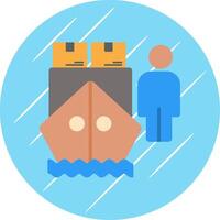 Ship Brokers Flat Circle Icon Design vector