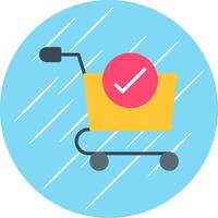 Order Status Flat Circle Icon Design vector