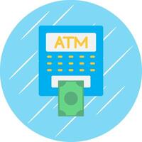 ATM Flat Circle Icon Design vector