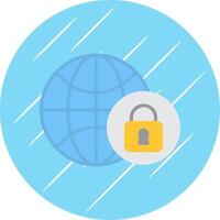 Global Security Flat Circle Icon Design vector