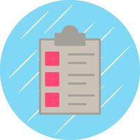 Survey List Flat Circle Icon Design vector