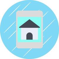 Find Home OnLine Circle Multi Circle Flat Circle Icon Design vector