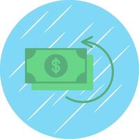 Money Back Guarantee Flat Circle Icon Design vector