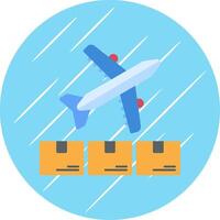 Ship By Air Flat Circle Icon Design vector