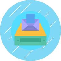 Project Inbox Flat Circle Icon Design vector