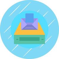 Project Inbox Flat Circle Icon Design vector