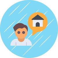 Real Estate Agent Flat Circle Icon Design vector