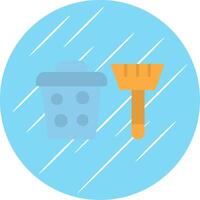 Cleaning Equipment Flat Circle Icon Design vector