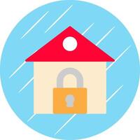 House Available Flat Circle Icon Design vector