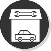 Garage Flat Circle Icon Design vector