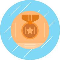 Medal Award Flat Circle Icon Design vector