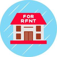 For Rent Flat Circle Icon Design vector