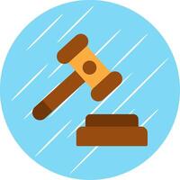 Auction Flat Circle Icon Design vector