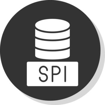 sql bases de datos glifo sombra circulo icono diseño vector