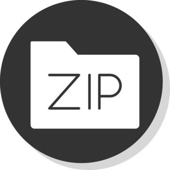 Código Postal archivos glifo sombra circulo icono diseño vector