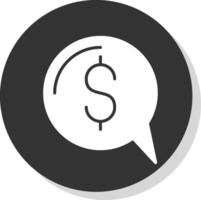 Information Finance Glyph Shadow Circle Icon Design vector