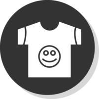 T Shirt Glyph Shadow Circle Icon Design vector