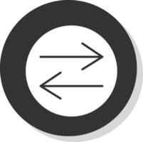 intercambiar glifo sombra circulo icono diseño vector