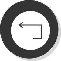 Loop Glyph Shadow Circle Icon Design vector