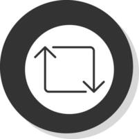 Loop Glyph Shadow Circle Icon Design vector