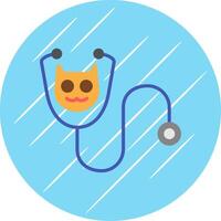 Veterinary Glyph Shadow Circle Icon Design vector