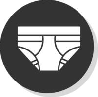 Underwear Glyph Shadow Circle Icon Design vector