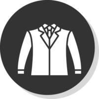 Suit Glyph Shadow Circle Icon Design vector