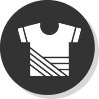 Shirt Glyph Shadow Circle Icon Design vector