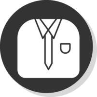 Working Suit Glyph Shadow Circle Icon Design vector