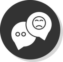 Speech Bubble Glyph Shadow Circle Icon Design vector