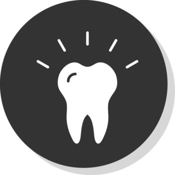 Artificial Glyph Shadow Circle Icon Design vector