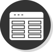 Web Programming Glyph Shadow Circle Icon Design vector