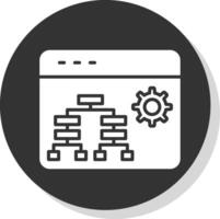 jerarquía glifo sombra circulo icono diseño vector