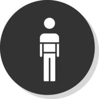 Person Glyph Shadow Circle Icon Design vector