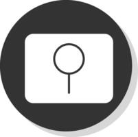 Key Hole Glyph Shadow Circle Icon Design vector