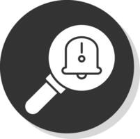 Fault Glyph Shadow Circle Icon Design vector