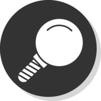 Search Glyph Shadow Circle Icon Design vector